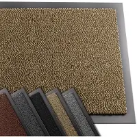 VOUNOT Hoogwaardige deurmat voor binnen en buiten, vuilvanger, antislip, wasbaar en weerbestendig, deurmat voor entree en buitenruimtes, gangloper, dun 40x60cm, beige