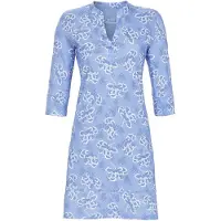 Ringella Gebloemd nachthemd blauw - Blauw - Maat - 42