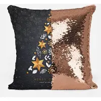 Domarex Kerstkussenhoes 40x40 cm met Omkeerbare Pailletten - Feestelijk Cadeau