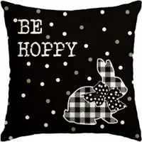 ECarla Decoratieve Paaskussenhoes 45x45cm - 100% Linnen