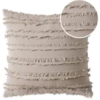 Domarex Boho Kussenhoezen 45x45 cm Beige Katoen met Franjes - Stijlvol Decor