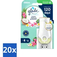 Glade - Houder Elektrische Olie - Exotic Tropical Blossoms - Zonder Navulling - Bulkverpakking - 20 stuks