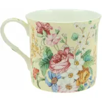 Marco polo Elegante Porseleinen Mok met Bloemendecor - 300 ml - Perfect Cadeau