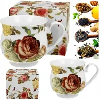 Duo Grote Porseleinen Mok 530ml met Decoratieve Verpakking - Ideaal Cadeau