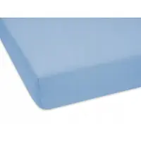 Carbotex Hoeslaken Jersey Blauw 90x200 cm - 100% Katoen