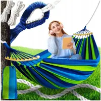 Avante XXL Dubbele Hangmat met Houten Spreiders & Draagtas - Comfortabel Comfortabel