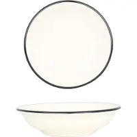 Bonna Serveerschaal linea black porselein 20 cm (500cc) set van 2