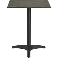 Ebuy24 Bistrotafel - Rechthoek Marmerlook - 60x60x73cm