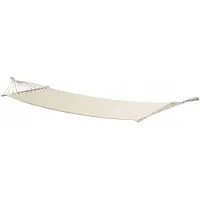 Kamai Luxe Hamak Ogrodowy 230x120cm - Katoen met Houten Spreidstok