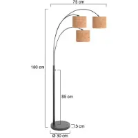 Steinhauer Vloerlamp Sparkled Light, bruin / roest, Woon-/ Eetkamer, metaal, Modern, vloerlamp