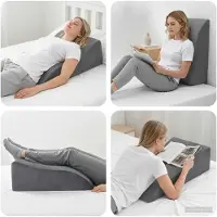 vidaXL Been Kussen Grijs 68 x 40 x 18 cm PU Schuim
