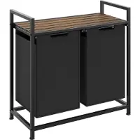 TecTake Wassorteerder met Legplank – Industriële Stijl – Zwart Bruin
