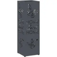 vidaXL Regen Paraplu Stand Antraciet 15,5 x 15,5 x 49 cm Staal
