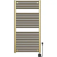 Wiesbaden Elara Elektrische Radiator 118,5x60cm Smart WiFi - Geborsteld Messing PVD - Staal - Verwarming, Radiatoren, Handdoekradiatoren - 8721214111383