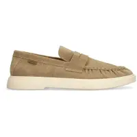 Manfield Beige suède loafers | Maat 45