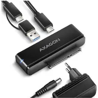 Axagon ADSA-FPX FastPortX SATA zu USB-C 3.1 Adapter - schwarz ADSA-FPX USB-hub 1 + 1 poorten USB-A, USB-C, SATA USB 3.1 Gen1 5 GBit/s Met ingebouwde
