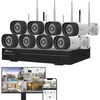 Nivian KIT1630W6-8 - 3MP camerasysteem met 8 camera's - 16 kanaals - 20m nachtzicht - wifi verbinding