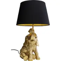 Kare design Design tafellamp Happy Elefant, messing / goud, Woon-/ Eetkamer, Kunststof, Design, tafellamp