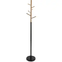 Versa Klädhängare Versa Malmö Zwart Zilverkleurig Hout MDF Escandinavo/Nórdico 28 x 171 x 28 cm