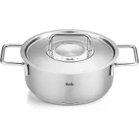 Fissler Kookpan Pure Collection Laag met RVS Deksel 24 cm