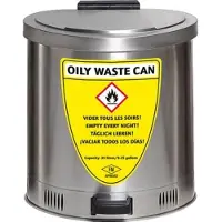 ASECOS Afvalcontainer, rvs, automatisch sluitend deksel en voetpedaal, 35 l volume