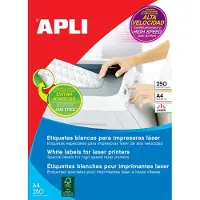 APLI witte etiketten Ft 210 x 148 mm (b x h), 500 stuks, 2 per blad (2529)