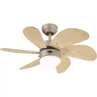 WESTINGHOUSE Turbo wervel ventilator met 2 schakelaars TURBO, hout licht, Hout