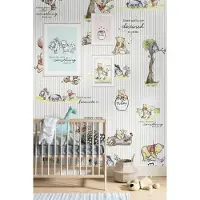 Komar Fotobehang Winnie De Pooh Stripes - Beige - 2,80m X 200cm
