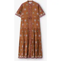 Sissy-Boy Bruine Maxi Jurk Met Palm Print | Maat: XS