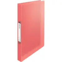Esselte Colour'Breeze 2-Rings A4 Ringband met Zachte Kaft voor 140 Vellen - Rugbreedte van 25 Millimeter - Koraal - 1 stuk