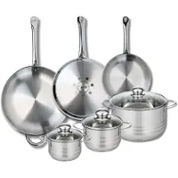 Elo Set van 3 Koekenpannen 24, 28 en 32 cm en 3 kookpotten 14, 16 en 24 cm Elo Profi Brillant