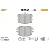 Valeo 302555 Remblokken