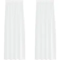 vidaXL Voile Gordijn met gordijnen 2 pcs Wit 260 x 140 cm Polyester
