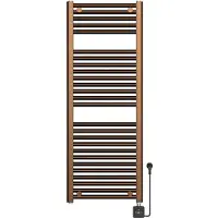 Wiesbaden Elektrische Radiator Elara 118.5x45 Cm Smart Wifi Geborsteld Brons Koper PVD