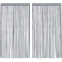 vidaXL Koordgordijnen 2 st 140x250 cm lichtgrijs