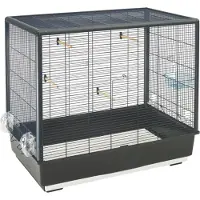 Savic vogelkooi primo 60 knock down zwart - 80x50x70 cm