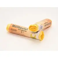 Humbert Afvalzakken/vuilniszakken - 10x - 60 liter - geel - incl. handvaten