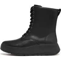 FitFlop F-mode leather lace-up flatform ankle boots