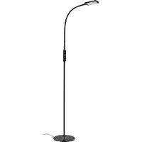 Briloner LED-vloerlamp Office Remote, dimbaar, zwart, Werkkamer / Kantoor, metaal, Modern, LED vloerlamp