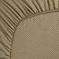 Pip studio Hoeslaken Twinkle Star Fitted Sheet Geel Kaki (Percal)-90 x 200 cm