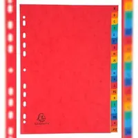 Exacompta 5x Tabbladen in glanskarton 225g - bedrukte tabs - 20 tabs - A tot Z - A4 - Geassorteerd - 4803Z