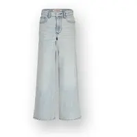 Vingino wide leg jeans wide leg jeans light blue denim Blauw Effen - maat 152