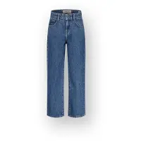 Vingino Relaxed loose fit jeans medium blue denim Blauw Effen - maat 134