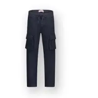 Vingino loose cargobroek donkerblauw Jongens Katoen Effen - maat 164