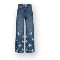 Vingino Extra Wide Leg Jeans Cassie Butterfly Meisje Blauw 122