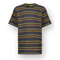 Vingino T-shirt zwart Jongens Katoen Ronde hals Streep - maat 128