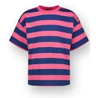 Vingino T-shirt Basic-Tee Stripe Meisje Roze 104