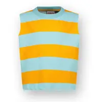 Vingino gestreepte T-shirt lichtblauw Meisjes Katoen Ronde hals Streep - maat 176