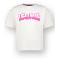 Vingino T-shirt wit Meisjes Katoen Ronde hals Tekst - maat 128