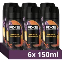 Axe Fine Fragrance Collection Peach Infusion premium deodorant bodyspray - 6 x 150 ml